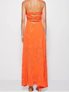 Jonathan Simkhai Katie Slip Dress Ready to Wear 2022 Fray Accent Maxi Size 6